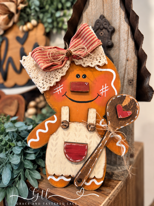 Wonky Gingerbread Baker Girl 772
