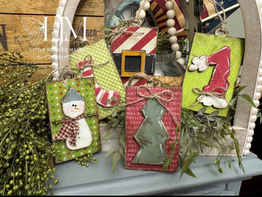 5 piece Jumbled Ornament Kit #209