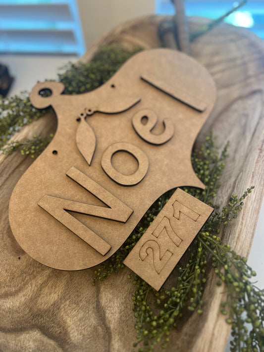 Wonky Vintage “Noel” Christmas Ornament #271
