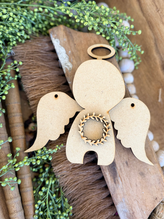 Wonky Whimsical Angel Character Ornament 737