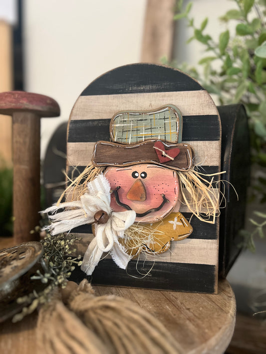 Wonky Scarecrow with Wonky Sunflower #226 Double Layer Oval Frame INSERT ONLY