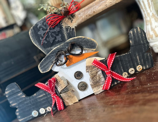 Wonky Snowman with Boots #339