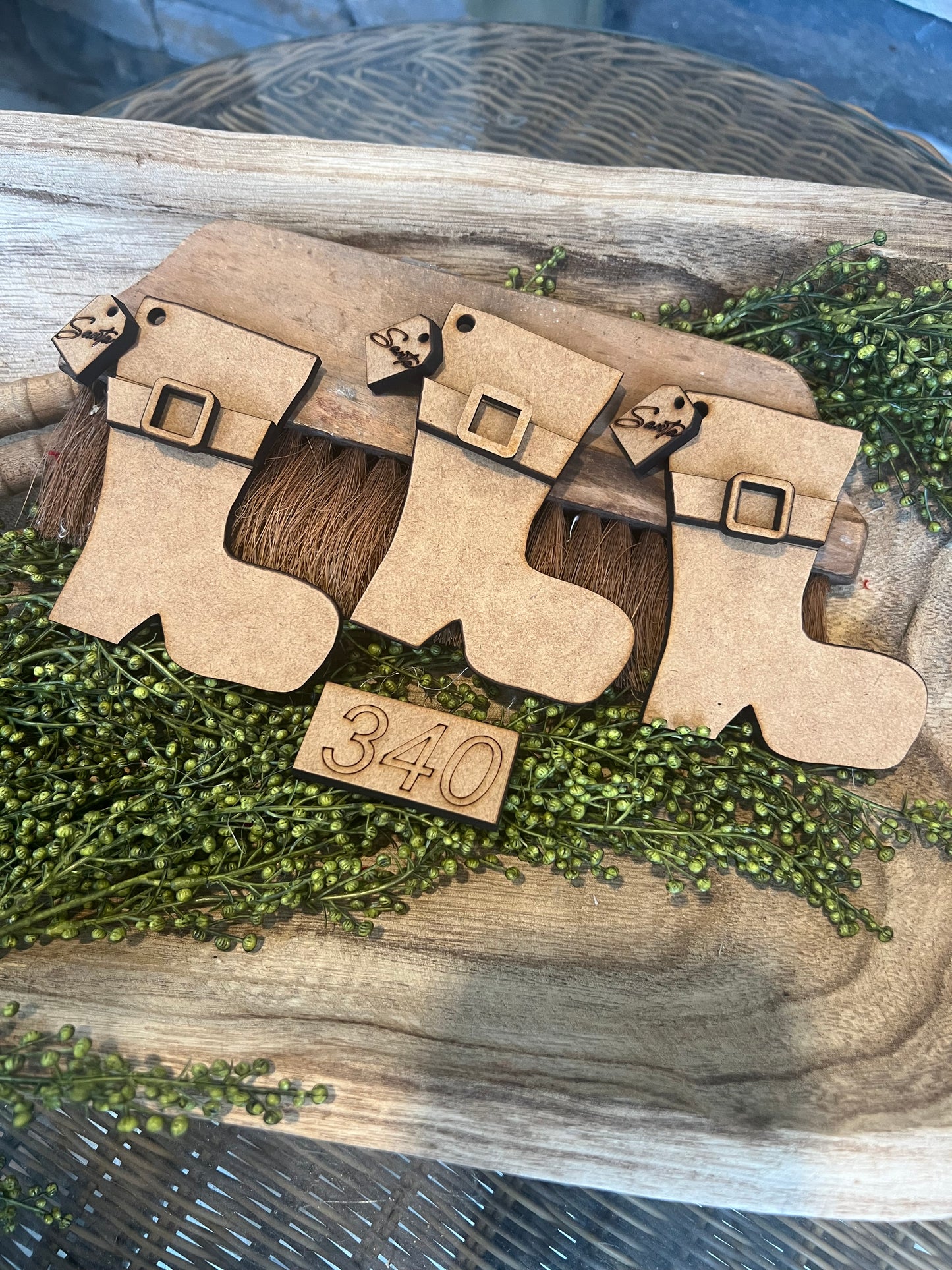 Santa's Boots Ornament Set (set of 3) #359