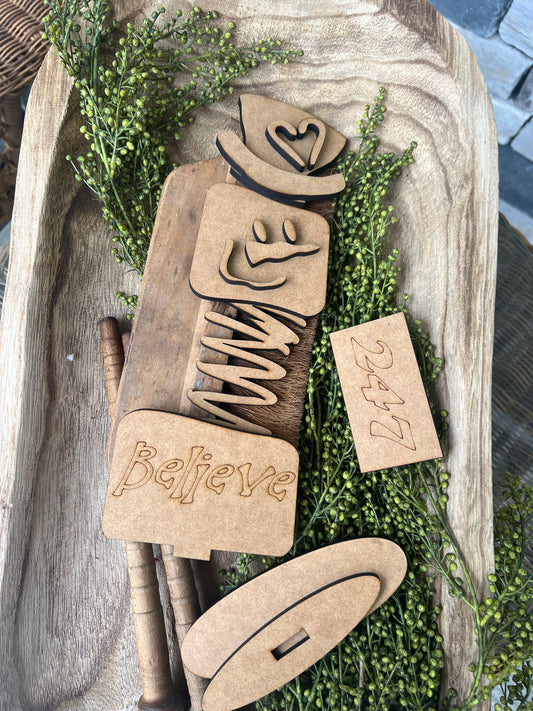 Wonky Spring Snowman in a Box #347