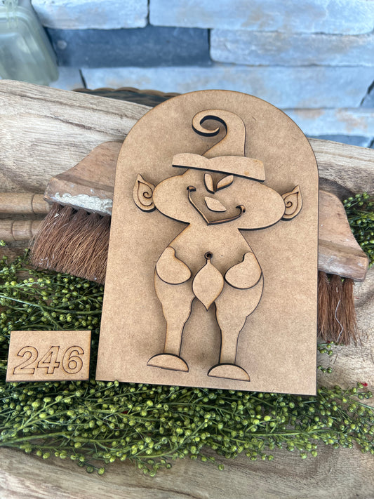 Wonky Holiday Character Oval Farmhouse Frame INSERT ONLY  #346