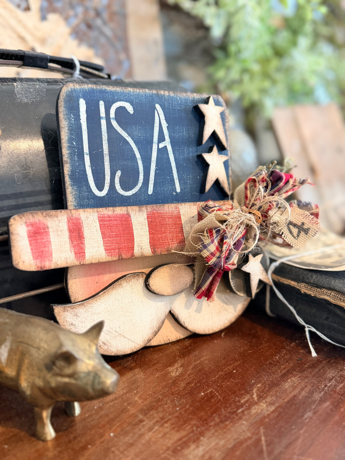 Rustic Samuel Wonky Rustic Uncle Sam Shelf Leaner DIY Kit #585 – Grace and Tattered Lace