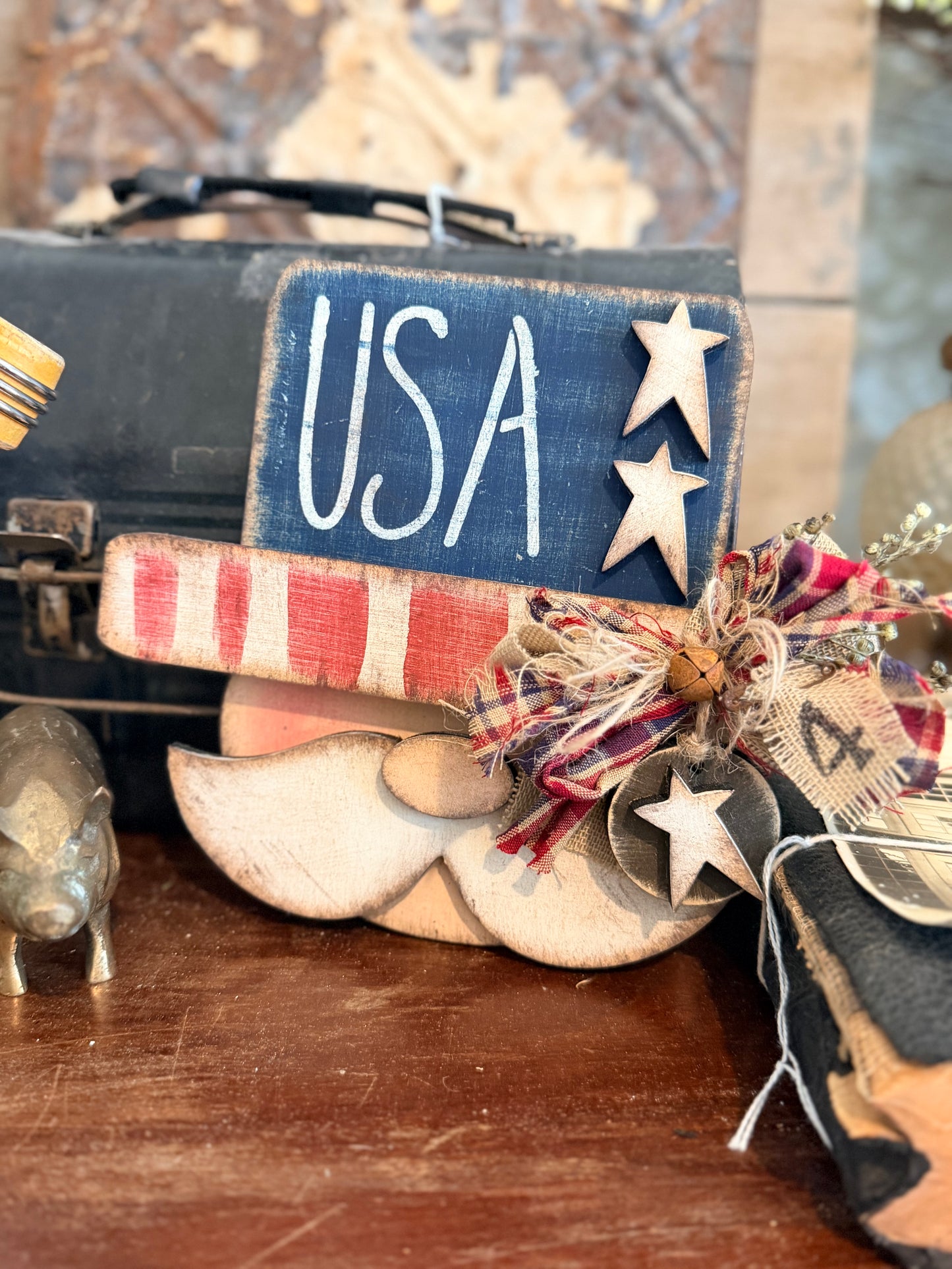 Wonky Rustic Uncle Sam Shelf Leaner DIY Kit #585