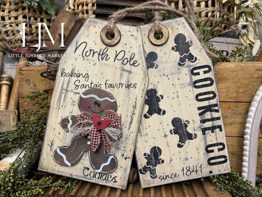 Tattered and Jumbled Gingie Tags #269 LARGE 6.1” x 10.5”