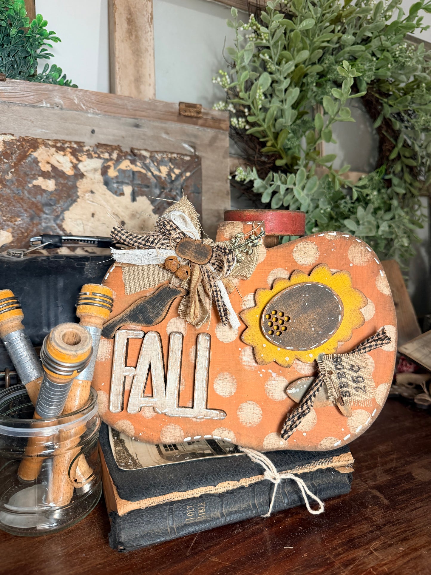 Rustic Sunflower Fall Pumpkin 616