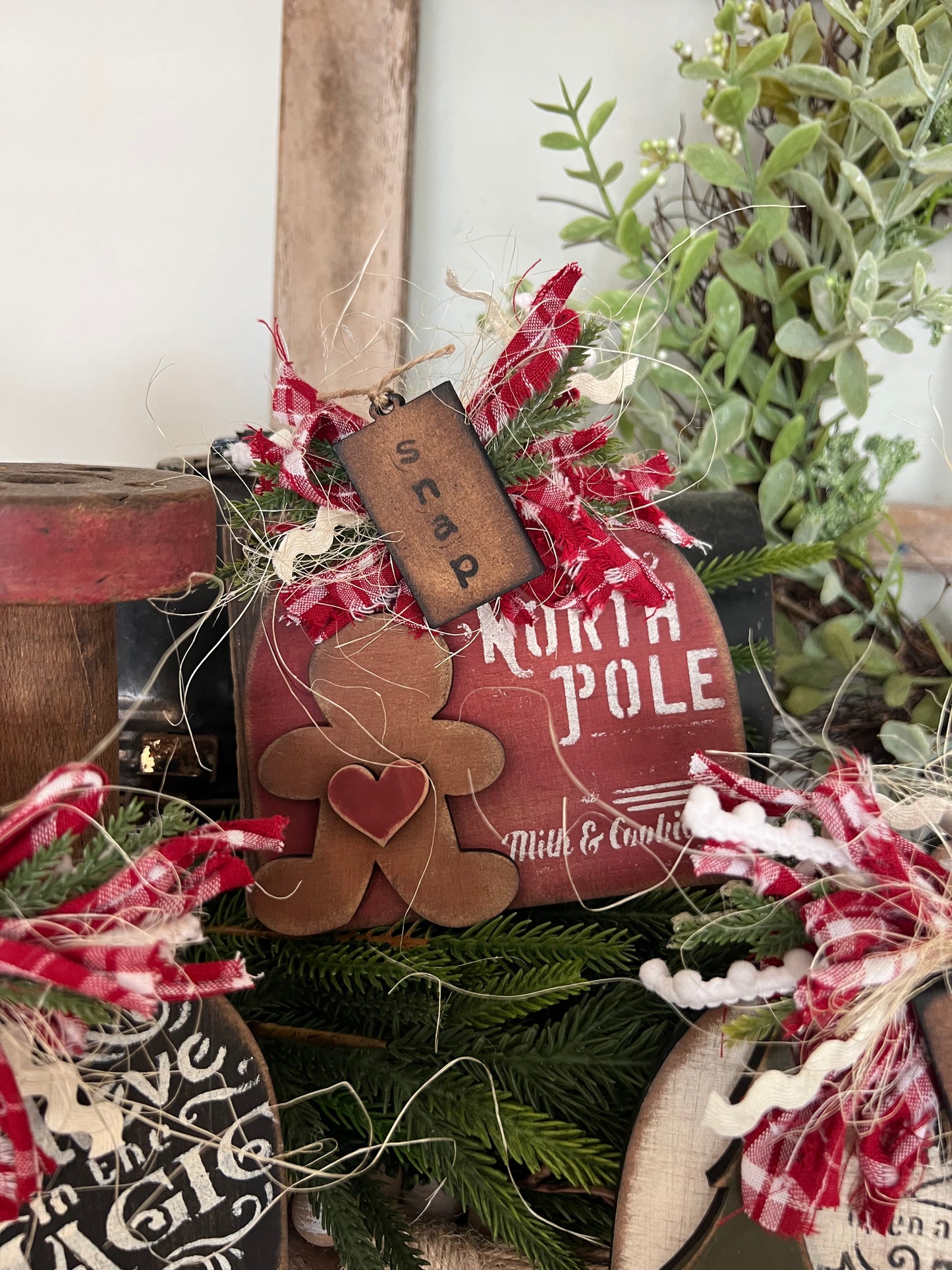 Cloche Breadboard 5.5” Jumbled Ornament set 3-pack #261