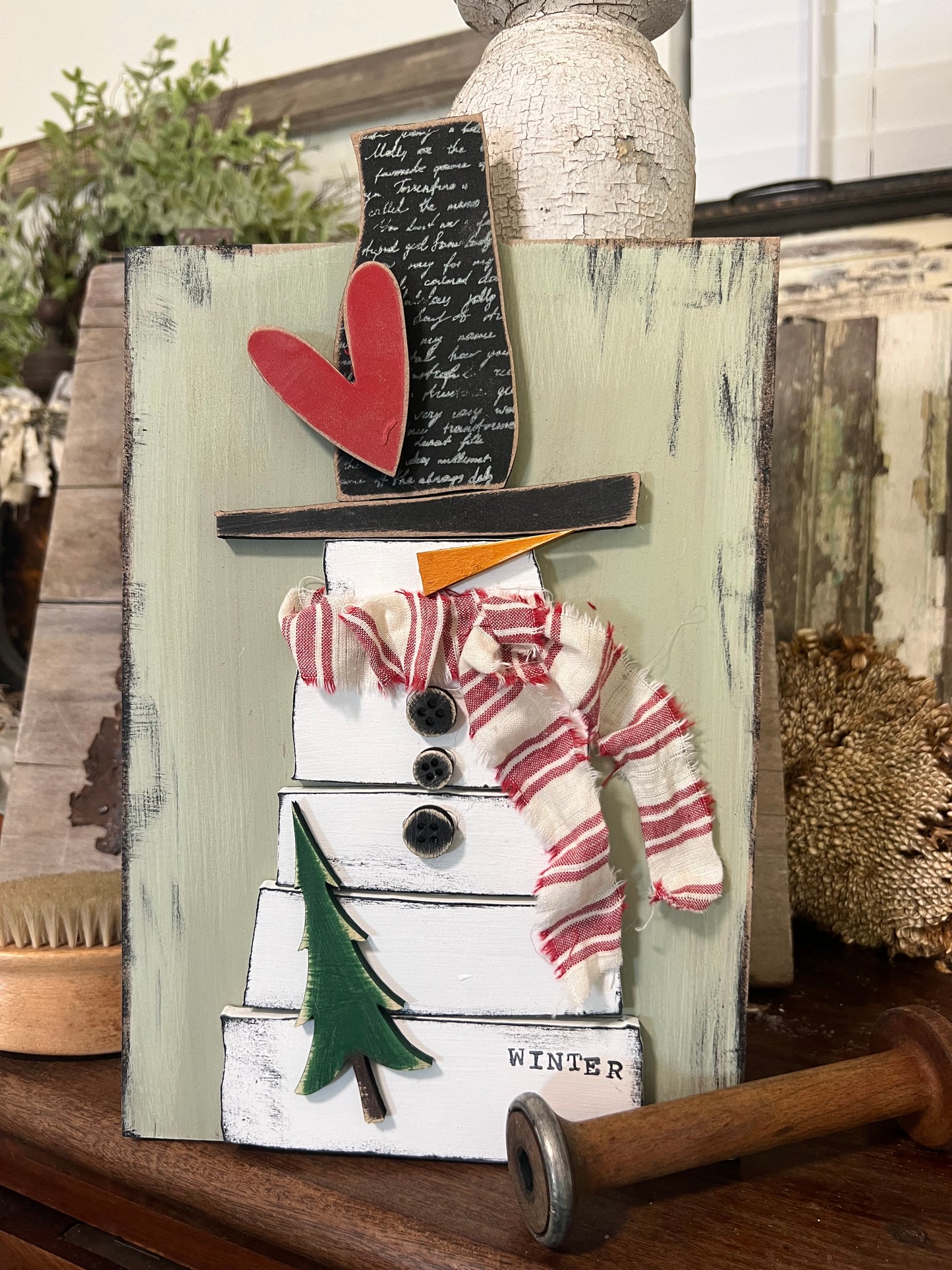 Chunky Scrap Wood Snowman