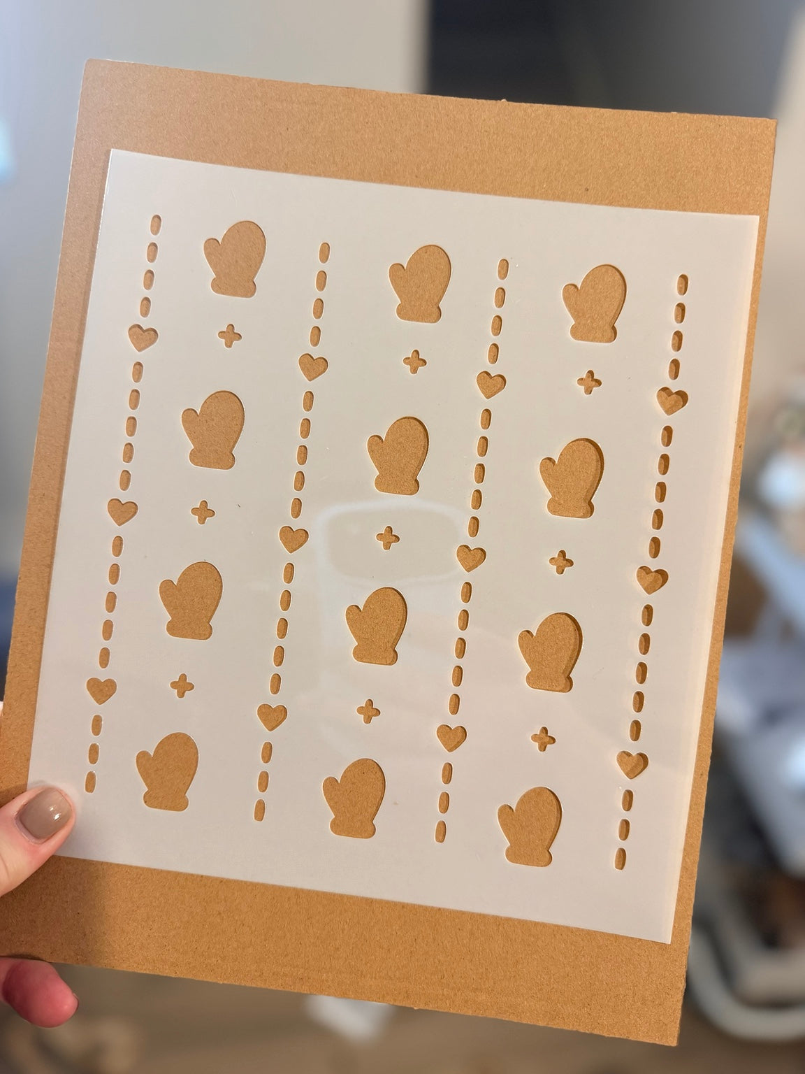 Cozy Mittens & Heart Stitch Stencil