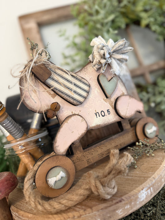 Wonky Chunky Floppy Ear Bunny ATTACHMENT for Pull Toy #533B