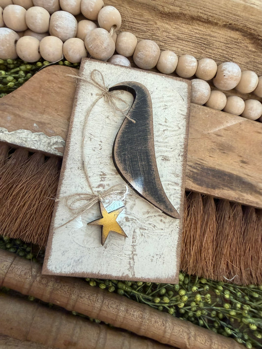 Tattered Lantern Crow with Star Insert (Large Interchangeable) #552