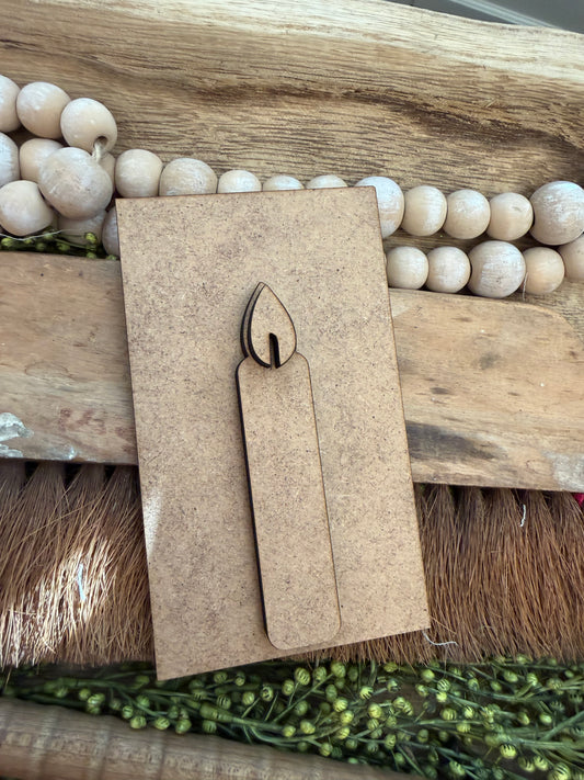 Tattered Taper Candle Insert (interchangeable large) #563