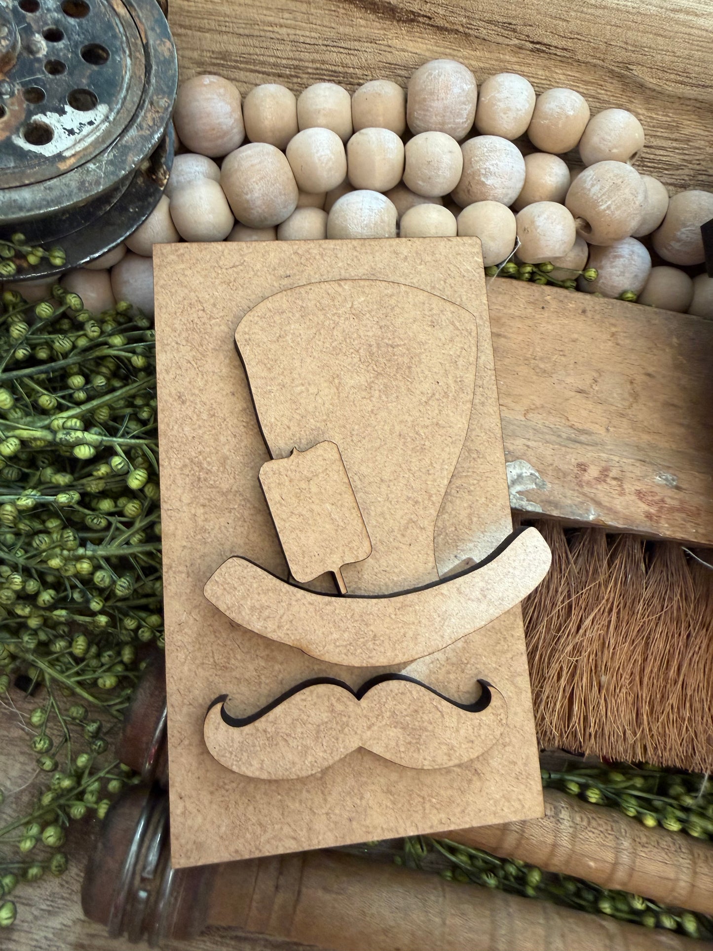 Tattered Uncle Sam with Mustache Insert (interchangeable large) #564