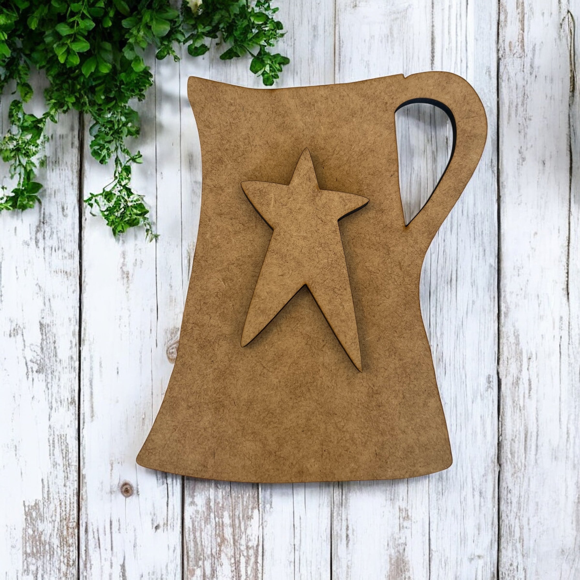 Bone Inlay Rice Pitcher Primitive Primitive Pitcher with Star – Grace and Tattered Lace