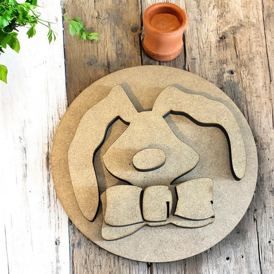 Bow Tie Bunny - A Interchangeable Insert ONLY-(Tabletop Spindle Frame)