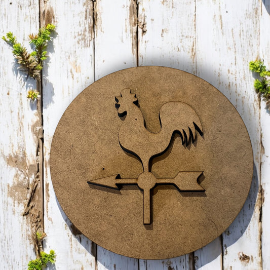 Weather Vain Rooster- A Interchangeable Insert ONLY-(Tabletop Spindle Frame)