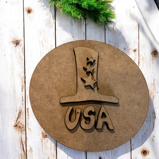 Uncle Sam Hat - A Interchangeable Insert ONLY-(Tabletop Spindle Frame)