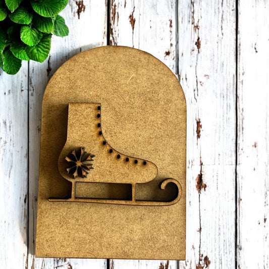 SMALL Vintage Ice Skate-Double layer Oval Interchangeable Frame-INSERT ONLY