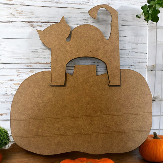 Wonky Pumpkin with Scaredy Cat