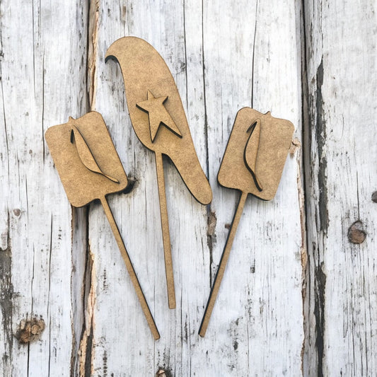 Vintage Register Tags with Prim Crows
