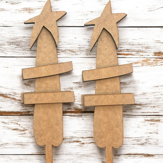 Wonky O’ Christmas Tree with Star (2 pack-9.5”)