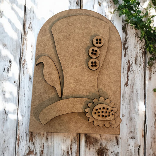 Rustic Scarecrow Hat- Double layer Oval Interchangeable -INSERT ONLY