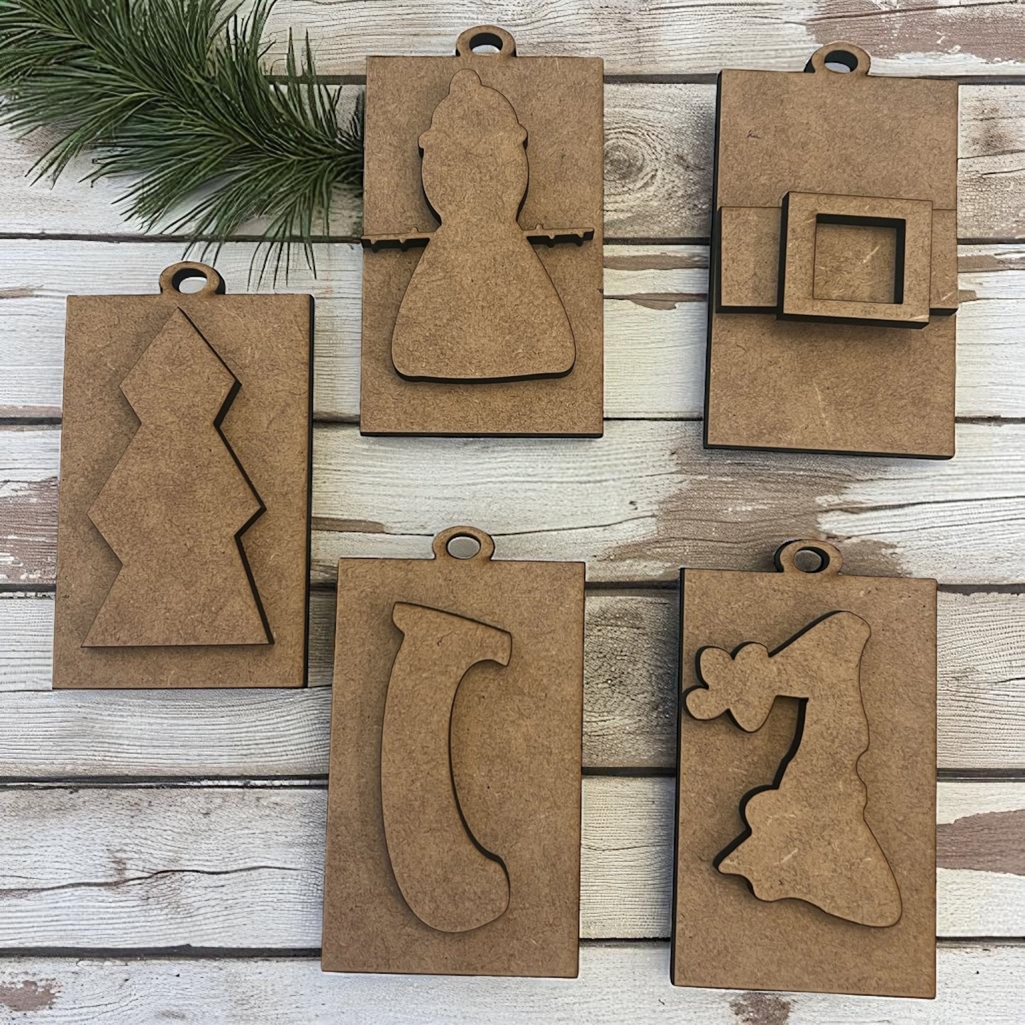 5 piece Jumbled Ornament Kit #209