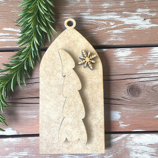 Rustic Wonky Tree Ornament Tag #204