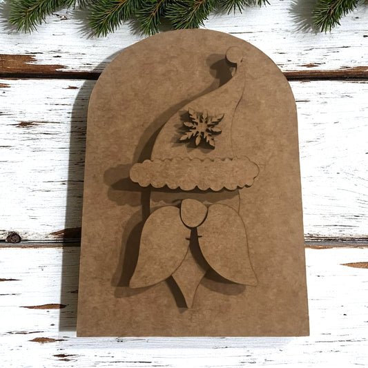 Primitive-Rustic Santa Double Layer Oval Frame INSERT ONLY