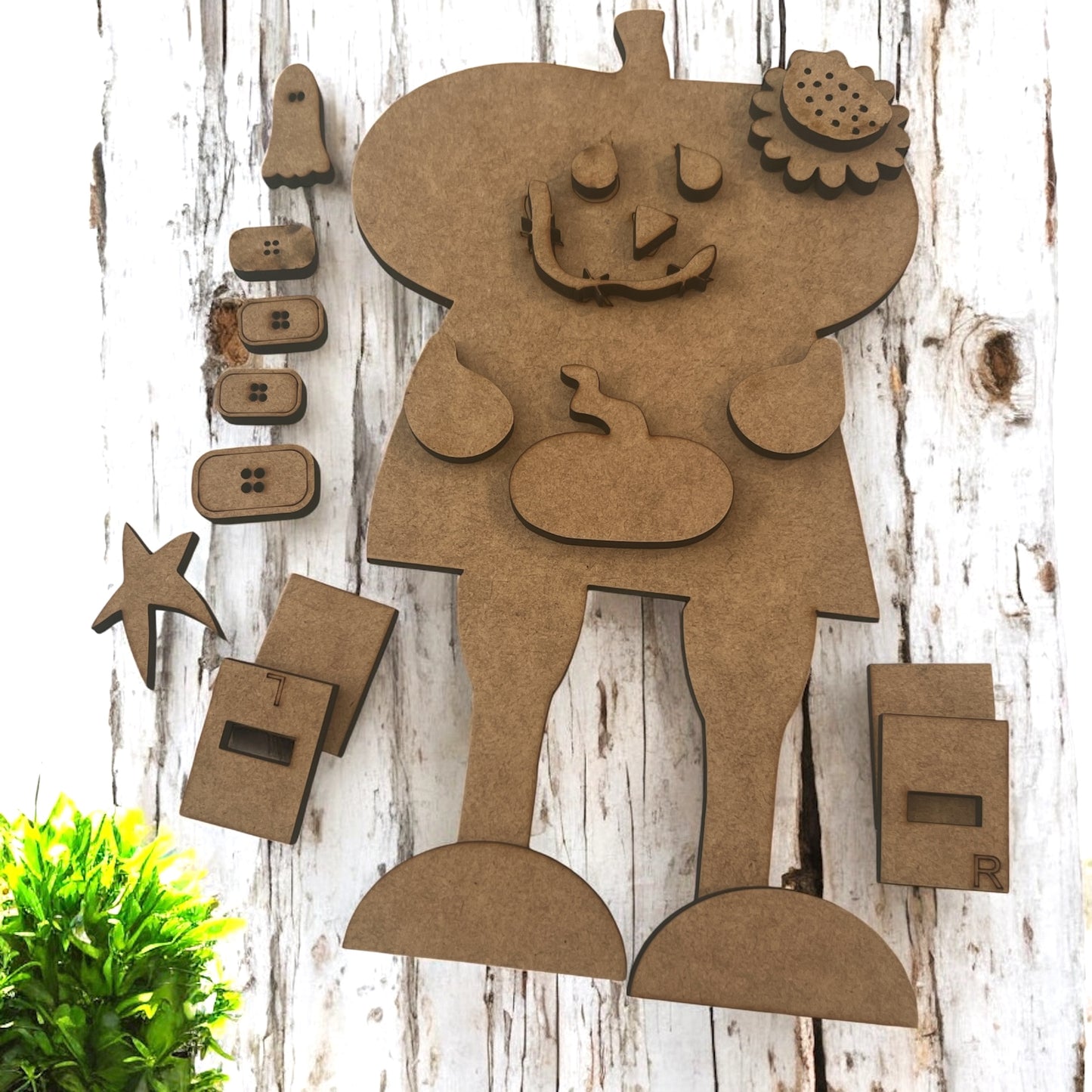 Wonky Pumpkin Scarecrow Character B #298