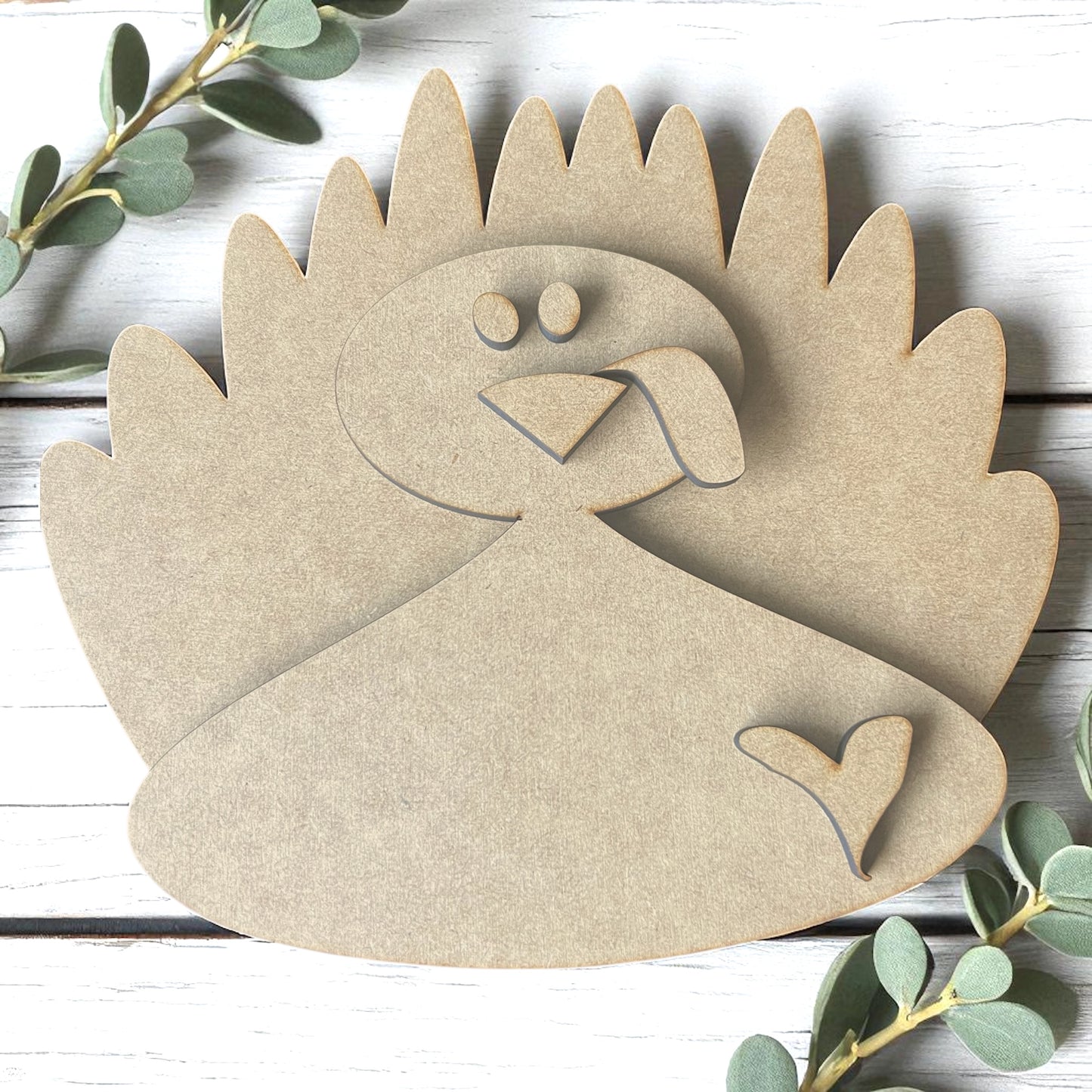 Tattered and Jumbled Turkey with Wonky Round Feathers 304