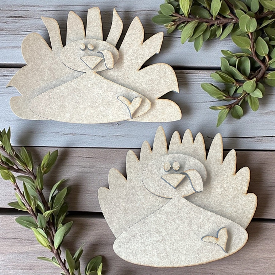 Tattered and Jumbled Turkey Small 2 Pack #305