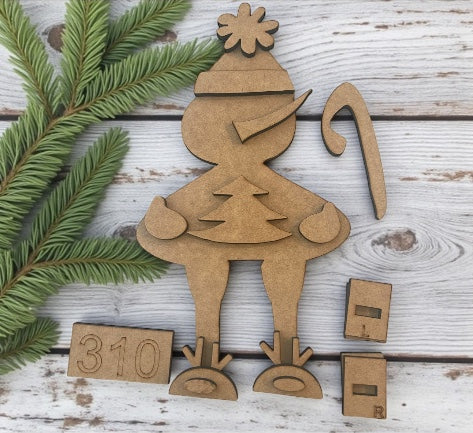 Whimsical Wonky Snowman Character 310