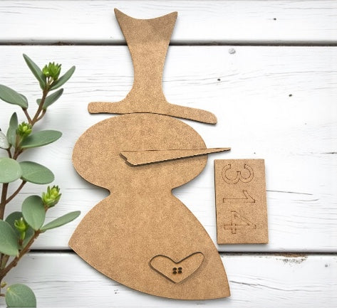 Rustic Snowman with hat A ONLY FOR 15” Round #314