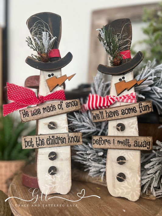 Wonky Snowman (2 pack-small) #248