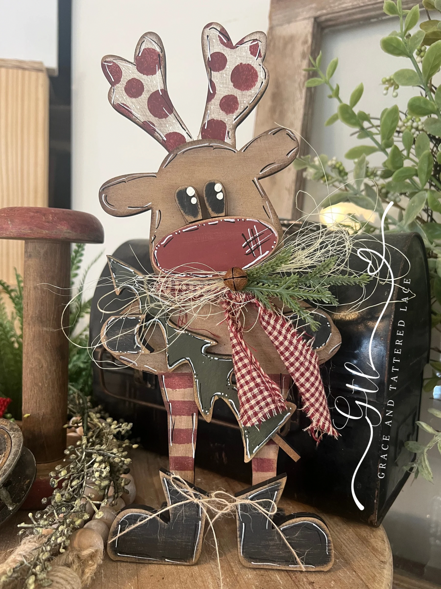 Whimsical Wonky Reindeer Character #312