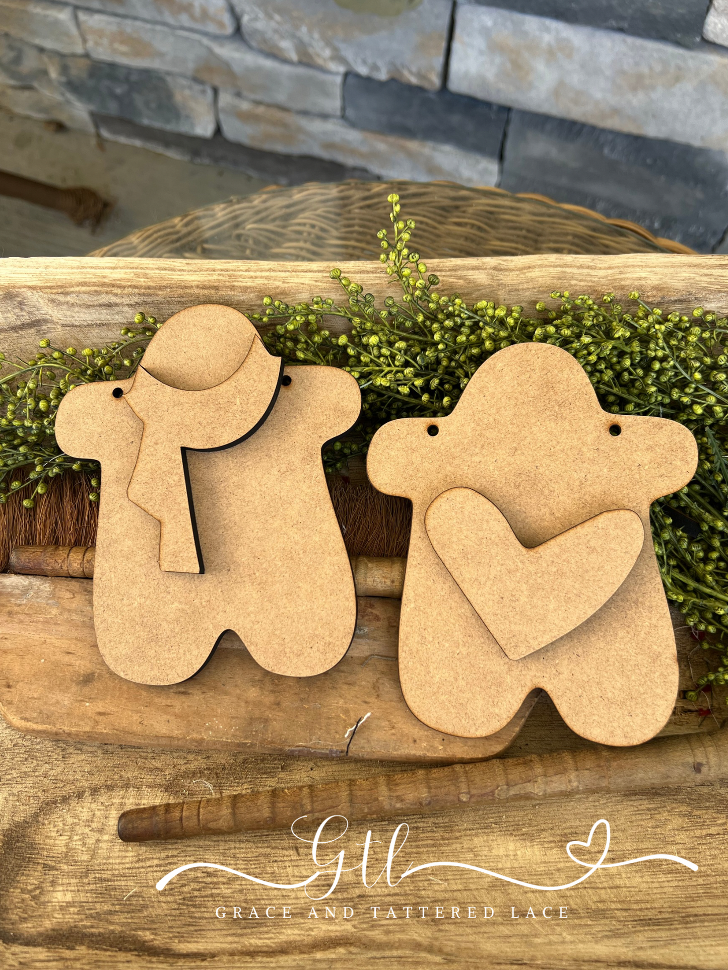 Chubby Gingie Ornament Friends #378 (set of 2)