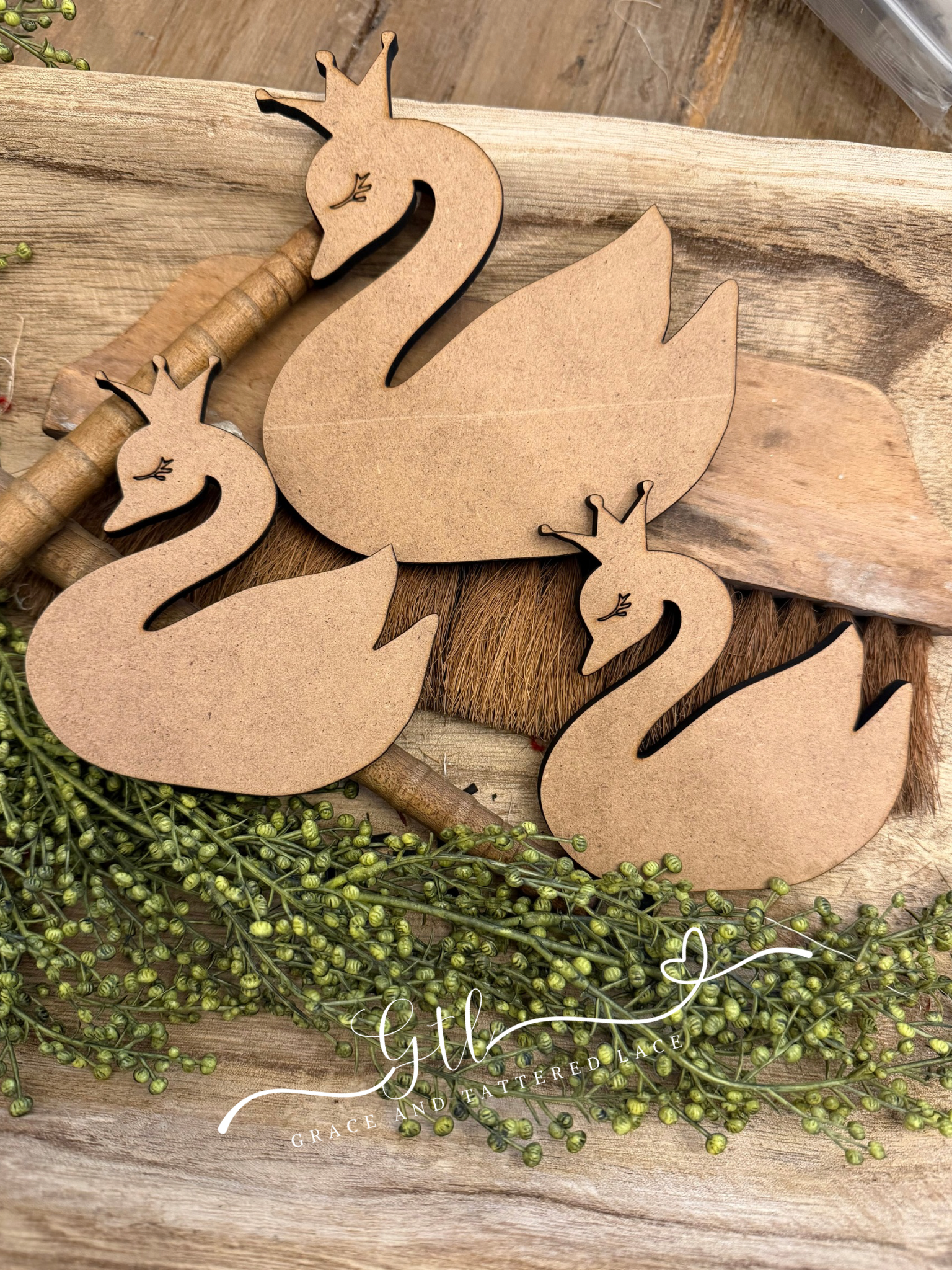 Crowned Swan DIY DIY Kit (3 pack) #419 – Grace and Tattered Lace