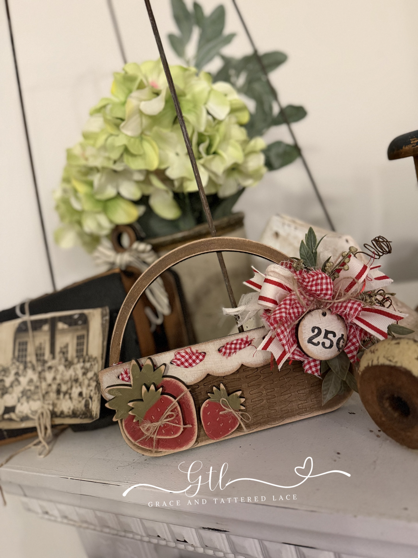 Strawberries with Wicker Basket #519