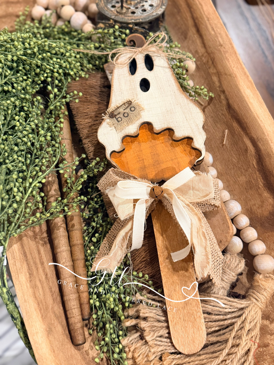 Wonky Pumpkin Ghost Dough Bowl Filler DIY Kit 731