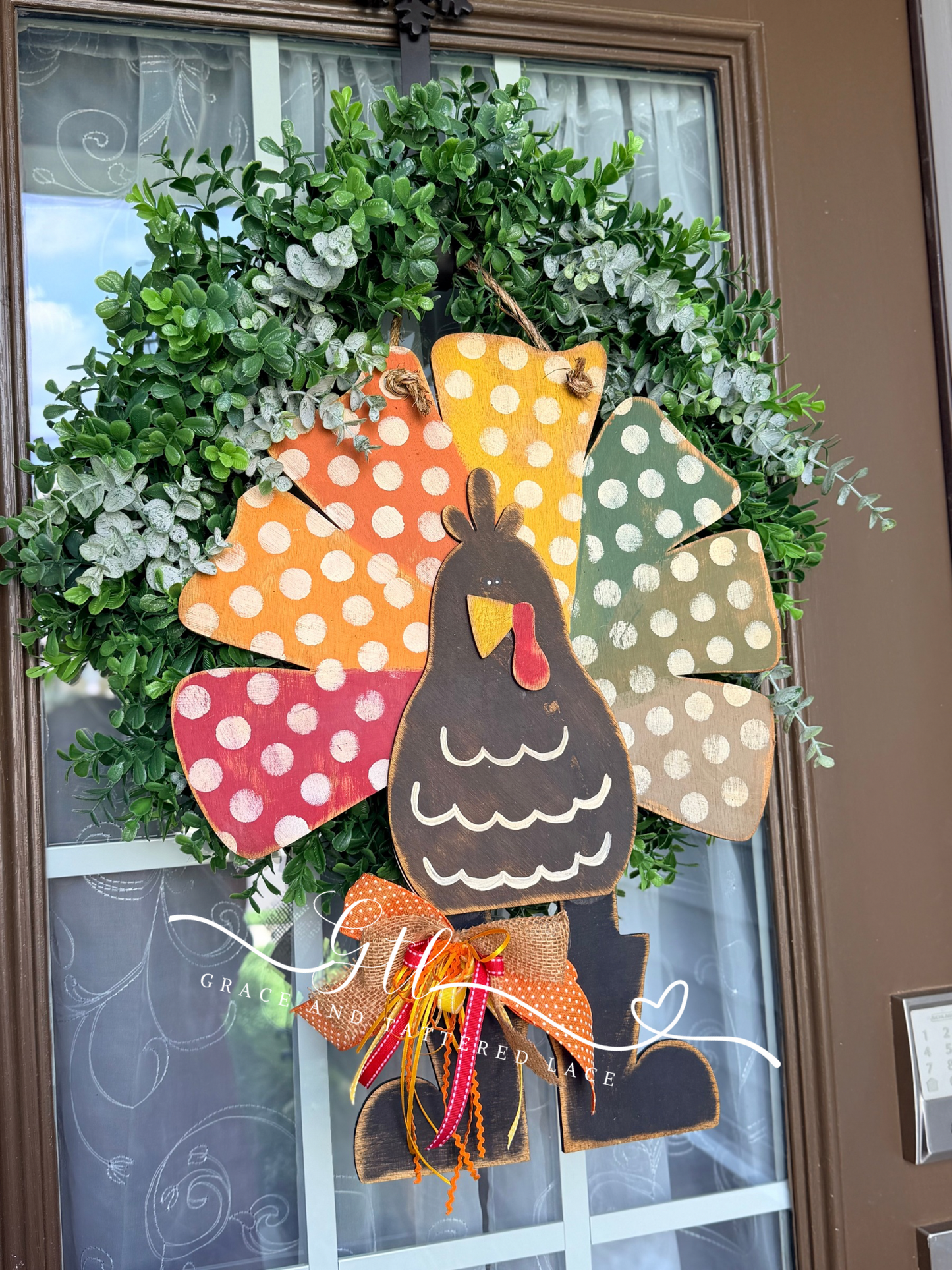 Wonky Whimsical Turkey with Boots Door Hanger DIY Kit 740