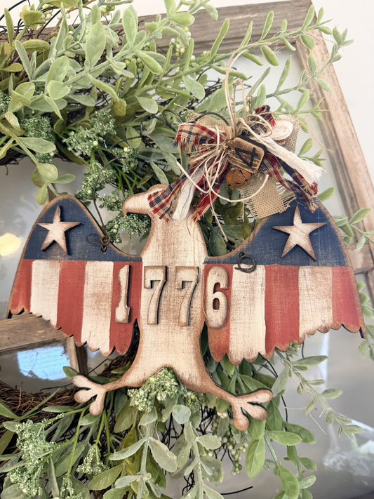 Rustic 1776 Eagle Door Hanger #568