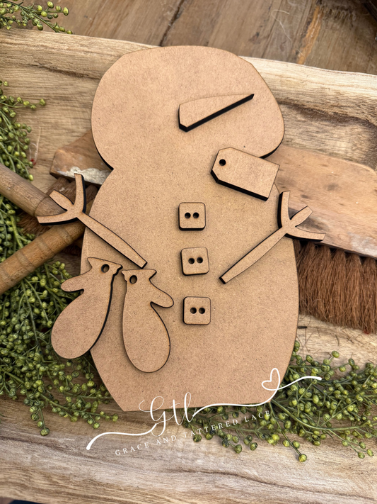 Wonky Snowman with Mittens #417