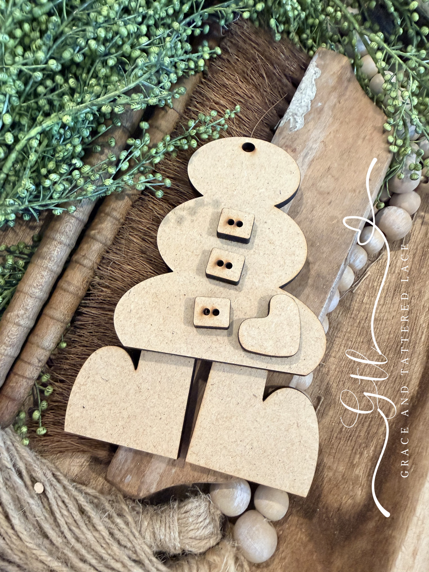 Wonky Snowman with Big Boots Ornament 680