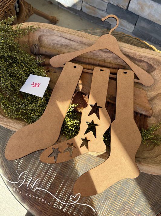 Sock Stretcher Stars with Hanger SET B 388