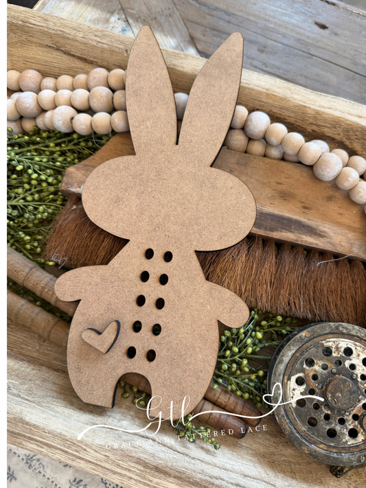 Wonky Stitched Bunny Shelf Leaner #557