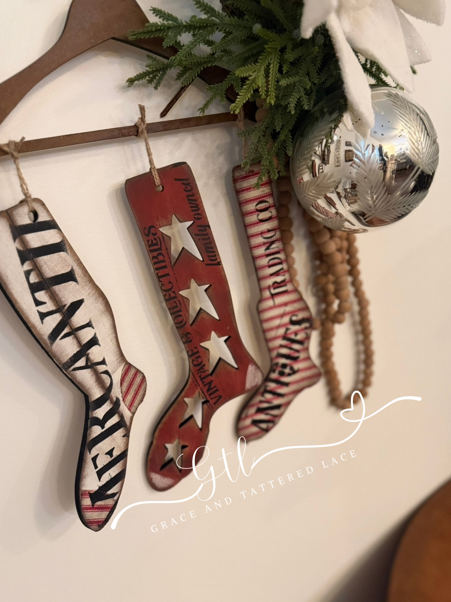 Sock Stretcher Stars with Hanger SET A 387